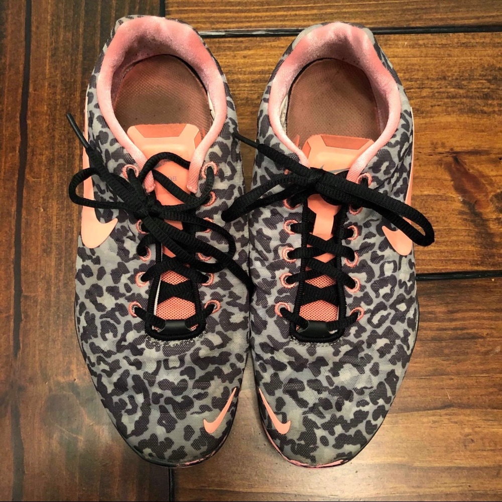 Nike Cheetah Peach And Black Sneakers